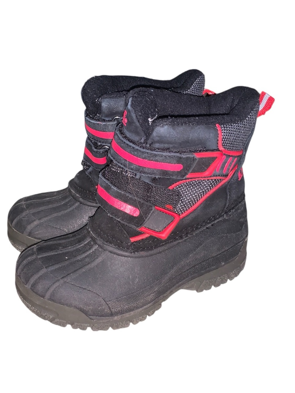 Totes Toddler 11 Black & Red Winter Boots Warm Waterproof Snow Boots